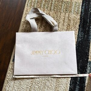 Jimmy Choo Cream Paper Bag with Gold Logo